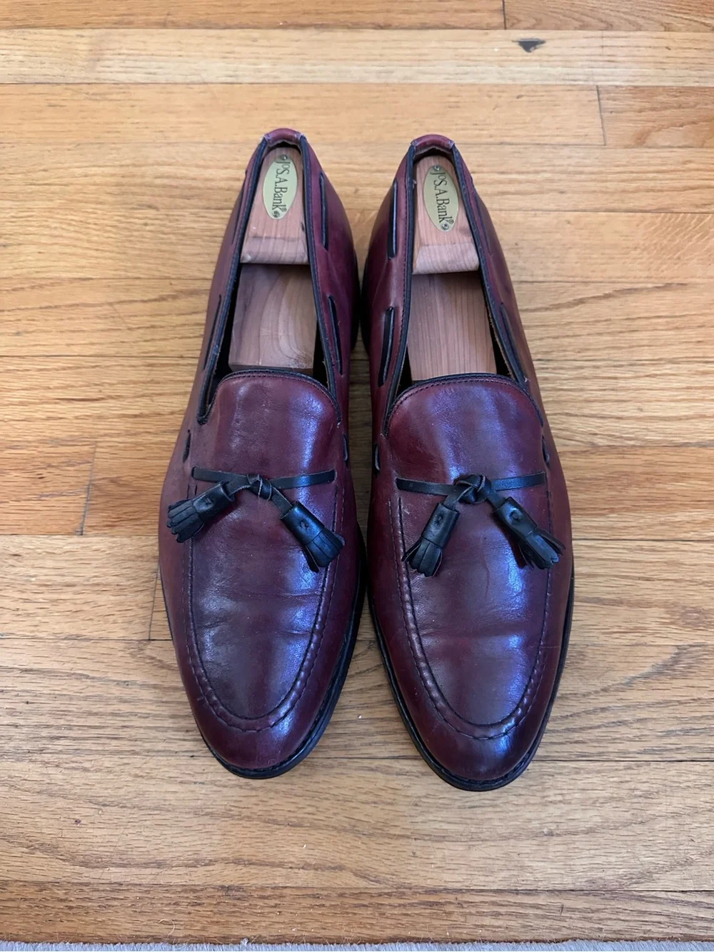 Allen Edmonds Grayson Oxblood Calfskin Loafers
